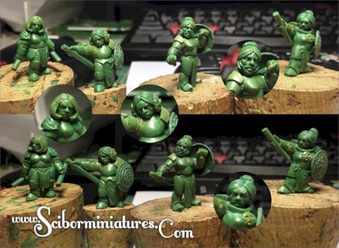 Dwarven Girls - work in progress by Scibor