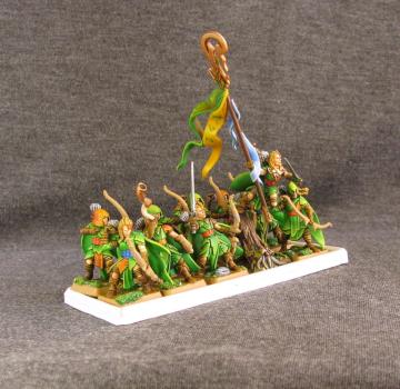 Wood Elves Glade Guards with banner by Diarsid