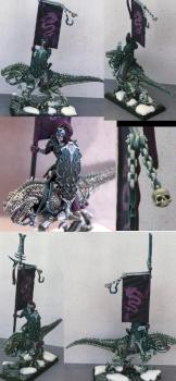 Dark elf Cold one knight Standart bearer by lukatme