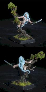 elf girl in tree by The Huntress
