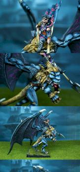 DE03 Warhammer MPG Painted Dark Elf Beastmaster Manticore by miss painting