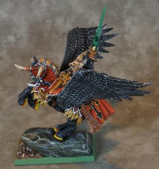 Archaon on mount with wings by Menelker