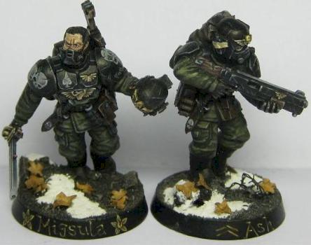 Cadian sergeant and his bodyguard by vils