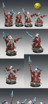 Eldar Saim-Hann Farseer and Warlock Bodyguard by nels0nmac