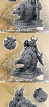 Dwarf Warrior on Bear by Scibor