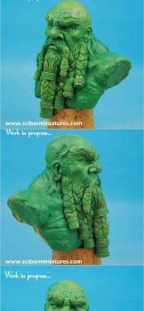 Dwarf bust work in progress by Scibor