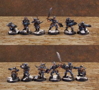 Imperial Guard Cadian Platoon Command Squad Plasma by IRKUCK