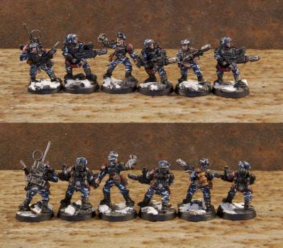 Imperial Guard Cadian Platoon Command Squad Melta by IRKUCK
