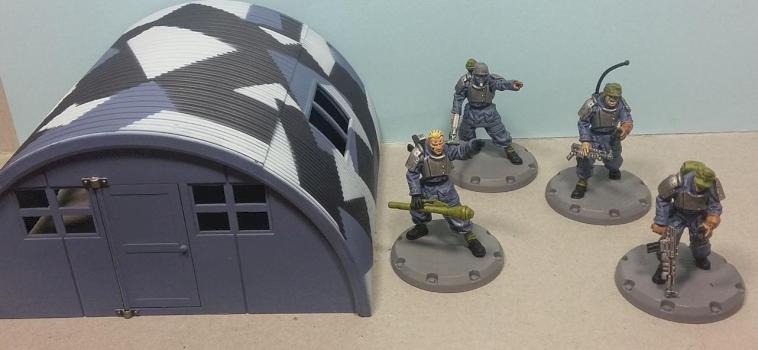 Dust Tactics Miniatures - Axis Lot w/ Quonset Hut by thewartoad
