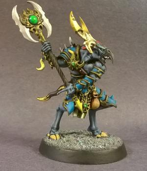 Warhammer Quest Painted AOS Tzaangor with Great Axe by mikecarrero