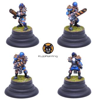 Bloodbowl Human Chainsaw wielding Starplayer by KujoPainting