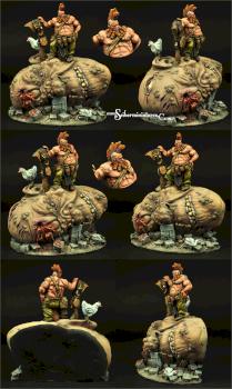 Dwarf 54mm total height with base 120mm by Scibor