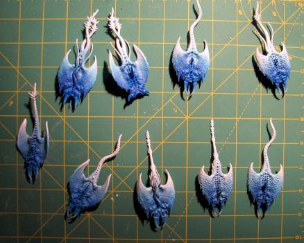 Screamers of Tzeentch - WIP (1st stage - airbrush) by MinionStudio