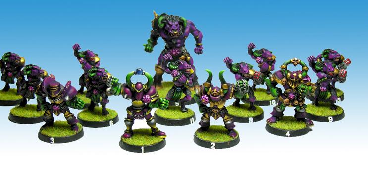 Slaaneshi Chaos Blood Bowl Team by Asariel