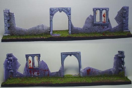 Broken house wall by bretonian man