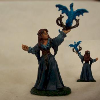 Reaper Mini I've Dubbed "Woman with Chicken" by shoe