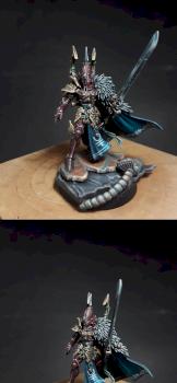 Eldar Visarch with galaxy pattern by Waaghmasta100