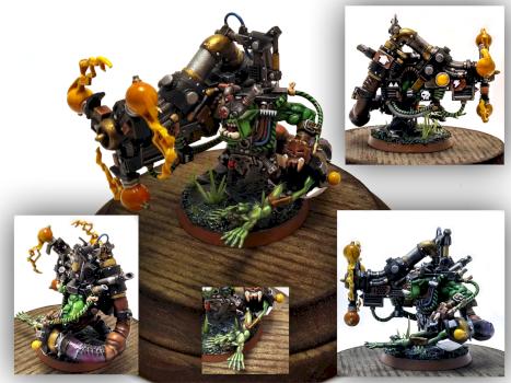 Ork Big Mek with Shokk Attack Gun by anustart