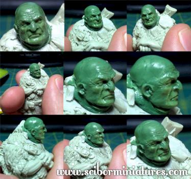 Dwarf head 54mm - work in progress by Scibor