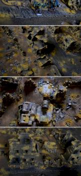 DETAILS+ DESERT TOWN MODULAR 72x48 GAMEBOARD wip scenery terrain by studiolevel