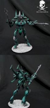 Wraithknight with Wraithcannons by Jolly Roger Studio