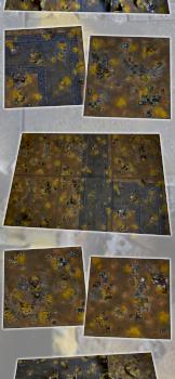 WINTER MODULAR 72x48 DESERT TOWN GAMEBOARD wip rusty details scenery terrain by studiolevel