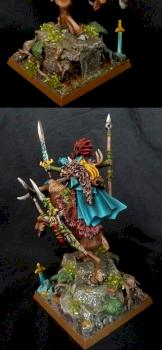 Wood Elf Lord on Great Stag by Galharen