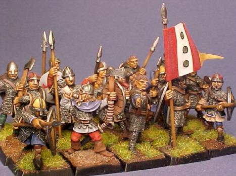 Feudal infantry by Rene le Bon