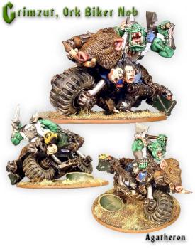 Grimzut, Ork Biker Nob by Agatheron
