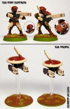 Tau Warriors and Drones by Olda