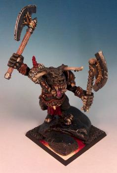 GW Minotaur Lord on Lava Base, pic1 by natch20.com