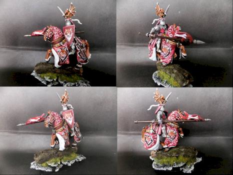 Warhammer Bretonnian Champion Knight of Timber Wolf by tinman755