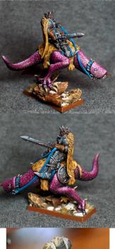 Black Lord of Chaos on Steed of Slaanesh (repainted) by 4K_
