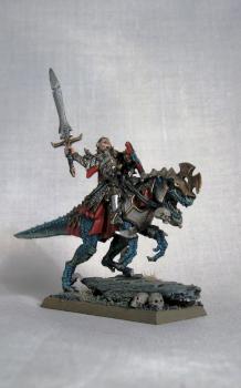 Dark elf Dreadlord on Cold One by Sanju