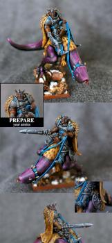 Black Lord of Chaos on Steed of Slaanesh (conversion/scratchbuild) by 4K_