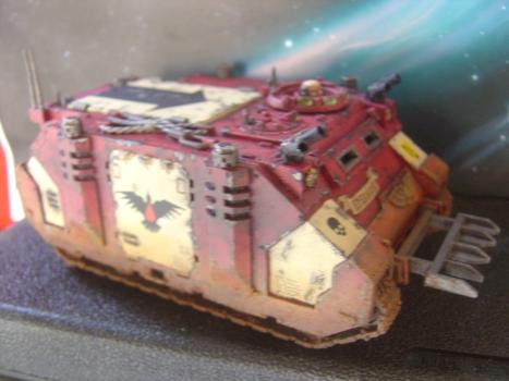 space marines blood ravens rhino by andreasch