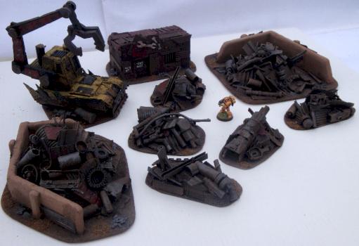 Space Ork Junkyard Set by pikachupoo