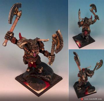 GW Minotaur Lord on Lava Base by natch20.com