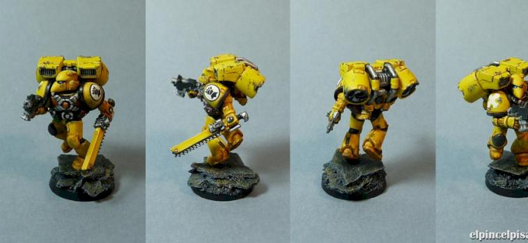 Imperial Fists Assault Squadron Space Marine by PoneyBoy
