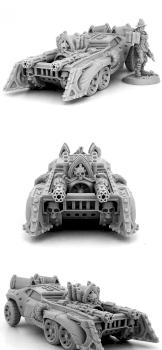 FEMALE IMPERIAL INQUISITOR WITH ARMORED BATTLE CAR by warex