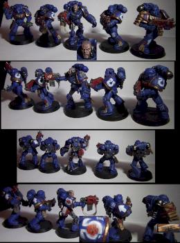 Ultramarines 5 man Combat Squad with Veteran Sergeant by Rogan
