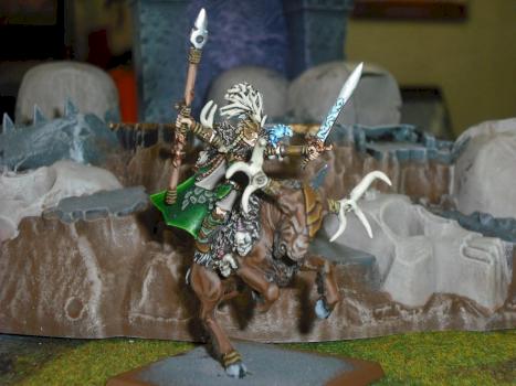 Wood Elf Hero on Stag by marineslayer
