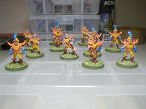 Blood Bowl Dark Elf Team by Flavioers
