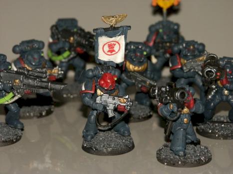 Warhammer 40k Crimson Fists Devestator Squad by LankyOgreBaggyPants