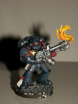 Warhammer 40k Crimson Fists Flamer by LankyOgreBaggyPants