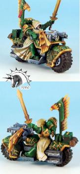 Warhammer 40K Dark Angels Lord on Bike by rene