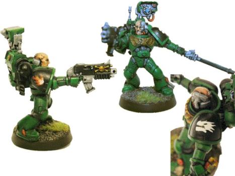 Salamander Space Marine Veterian Sargent by willsham