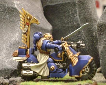ultra marine honor guard on bike by ironfather