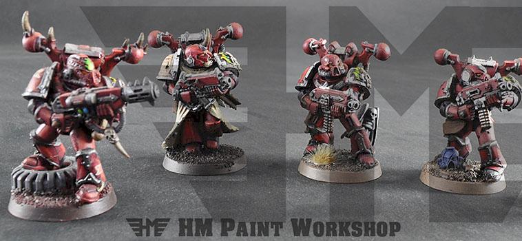 Warhammer 40k Chaos Word Bearers Marines by hmpaintworkshop
