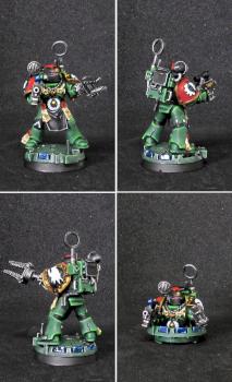 (Warhammer 40 000 - Space Marines) Sergeant Chronus Conversion Salamanders scheme by Alex Fox